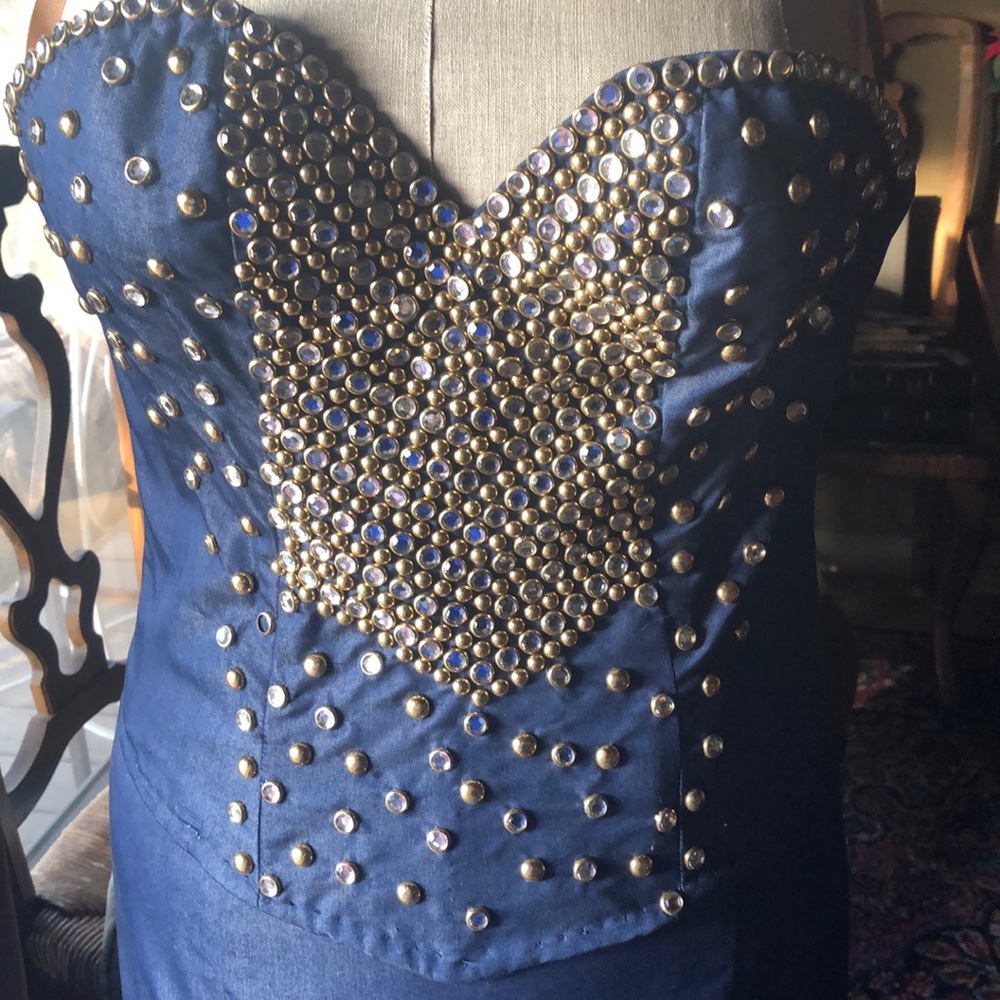 Evening corset top and matching skirt